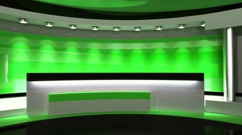Studio. Background for any green screen or chroma key video production Stock Footage 62183516