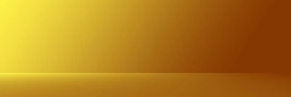 Studio Background - Bright Gold Gradient horizontal studio room wall background. Stock Illustration