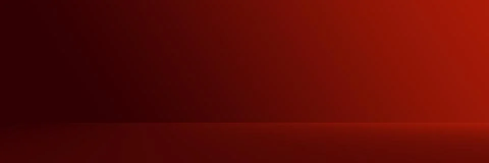 Studio Background - Bright Red Gradient horizontal studio room wall background. Illustrazione stock