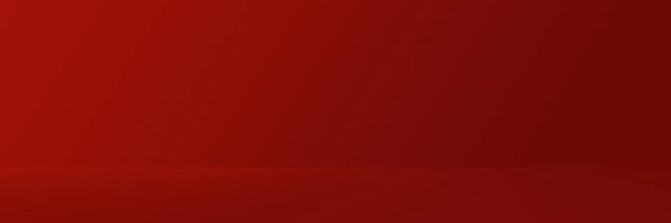 Studio Background - Bright Red Gradient horizontal studio room wall background. 库存插图