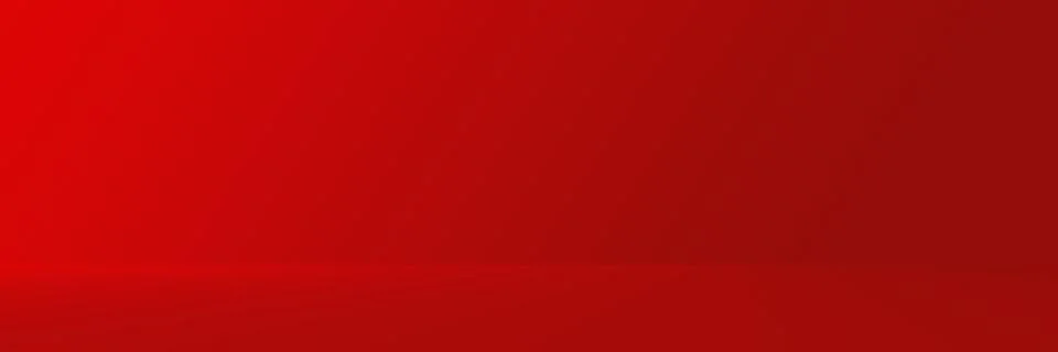 Studio Background - Bright Red Gradient horizontal studio room wall background. Illustrazione stock