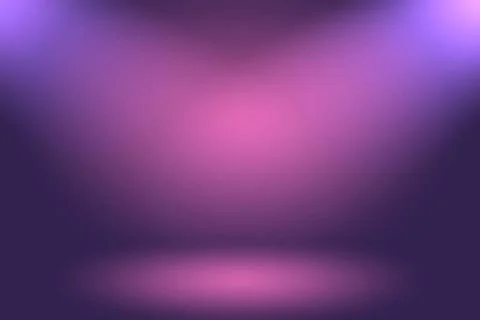 Studio Background Concept - abstract empty light gradient purple studio ro... Stock Photos