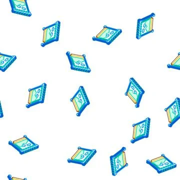 Studio background equipment isometric icon seamless pattern Stock Illustration