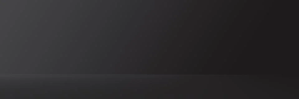 Studio Background - Gradient dark black horizontal studio room background. Stock Illustration