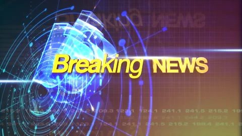 Studio Background for News Report and Breaking News on world live report Stock Footage 222068909
