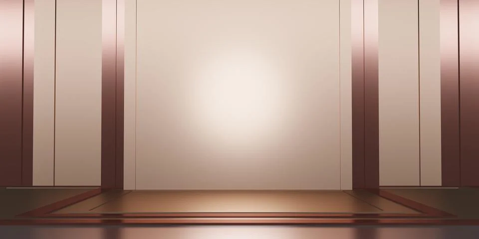 Studio background Shiny square base backdrop for product display 3D illustrat Stock Illustration