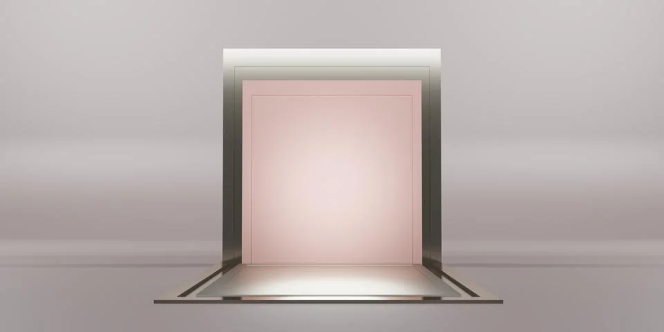 Studio background Shiny square base backdrop for product display 3D illustrat Stock Illustration