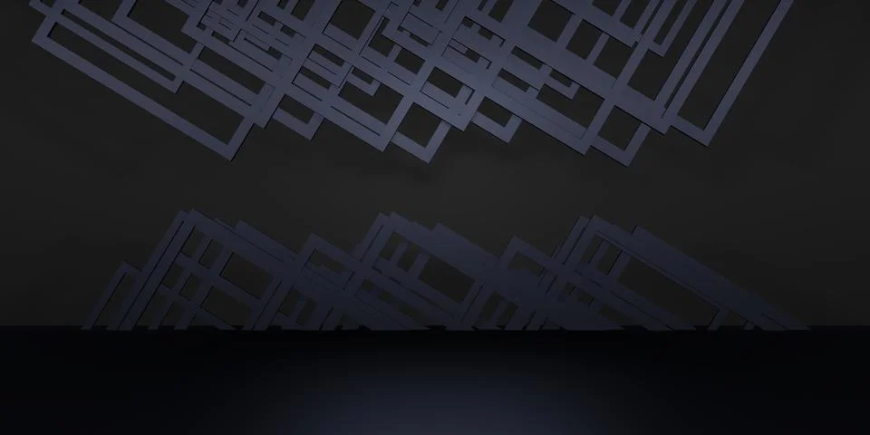 Studio background Shiny square base backdrop for product display 3D illustrat Stock Illustration