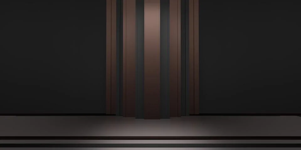 Studio background Shiny square base backdrop for product display 3D illustrat Stock Illustration