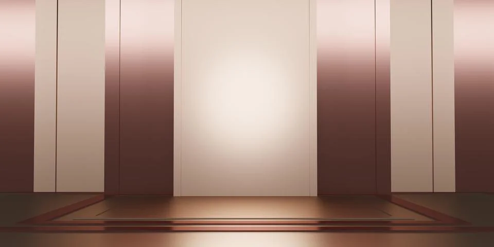 Studio background Shiny square base backdrop for product display 3D illustrat Stock Illustration