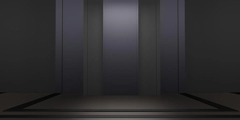 Studio background Shiny square base backdrop for product display 3D illustrat Stock Illustration