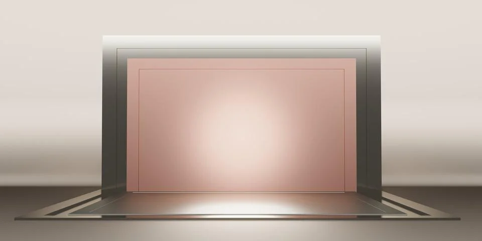 Studio background Shiny square base backdrop for product display 3D illustr.. Illustrazione stock
