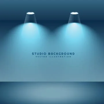 Studio background with two spot lights Stock Illustration