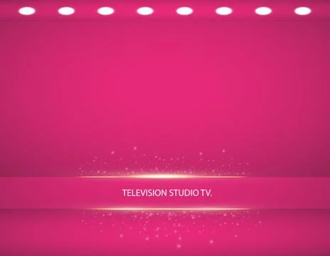Studio background. Vector empty pinkstudio for your design, spotlight. Vector Stock Illustration