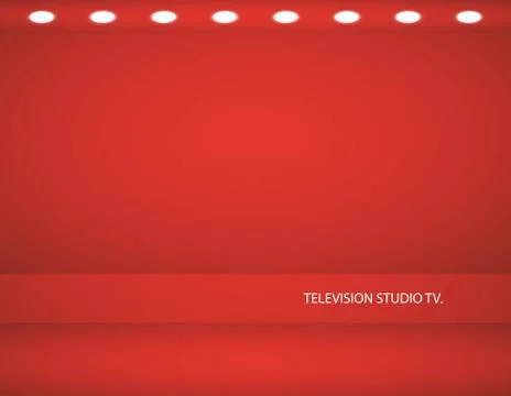 Studio background. Vector empty red studio for your design, spotlight. Vector Stock Illustration