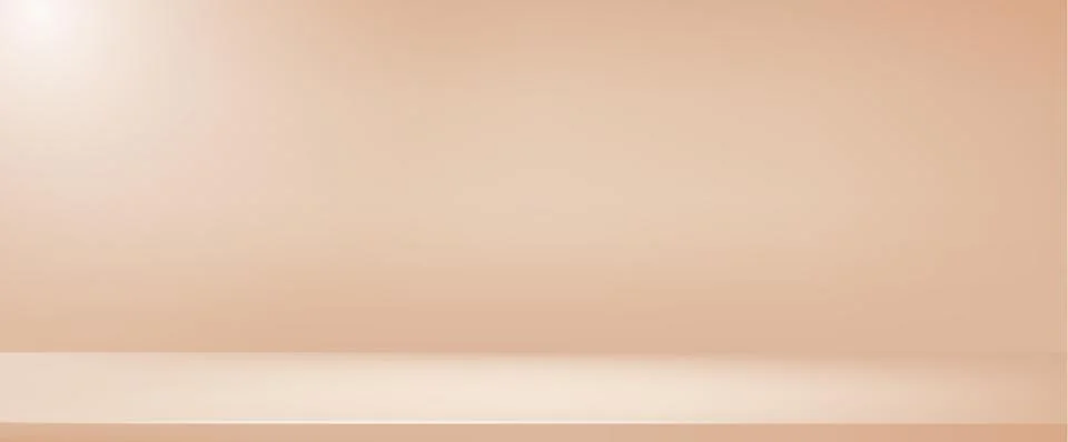Studio beige gradient background. Light neutral wall product room. Minimal peach Stock Illustration