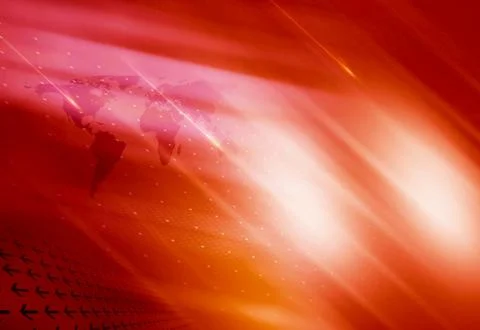 Studio big flat TV screen with global world map and highlights concept series Stock Illustration