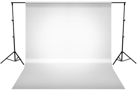 Studio black drop gray gradient light with white canvas background for simple Ilustração Stock