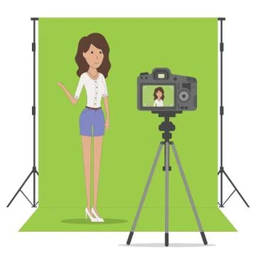 Studio blog recording. Illustrazione stock