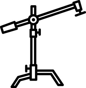 Studio Boom Arm Extension Line Icon Иллюстрация