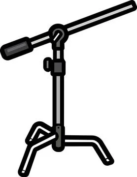 Studio boom arm light stand with counterweight Иллюстрация