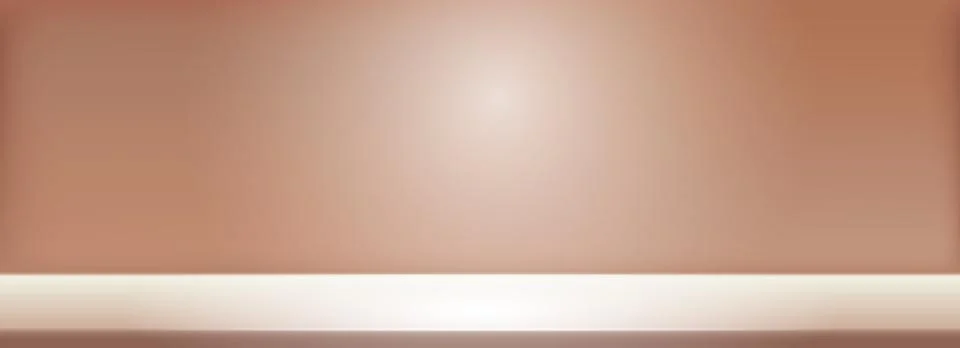 Studio brown background. Light neutral wall product room. Minimal pastel table Stock Illustration