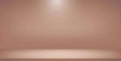 Studio brown background with step. Light neutral warm wall product room. Minimal Stock Illustration