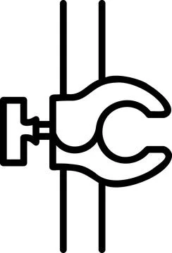 Studio C Clamp Holder Line Icon Иллюстрация