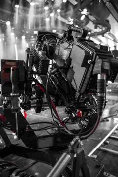 Studio camera at the concert. Stock Photos