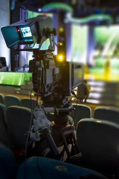 Studio camera at the concert. Stock Photos