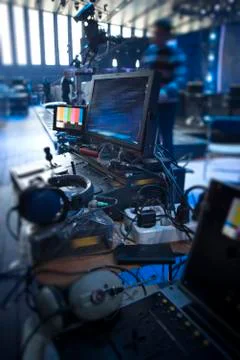 Studio camera at the concert. Stock Photos