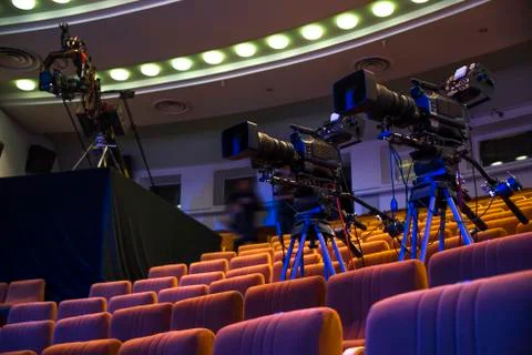 Studio camera at the concert. Stock Photos