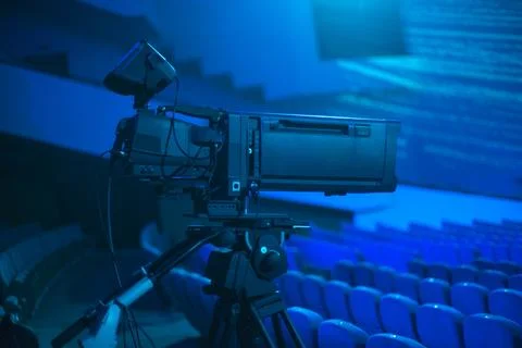 Studio camera at the concert. Stock Photos