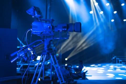 Studio camera at the concert. Stock Photos