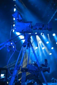 Studio camera at the concert. Stock Photos