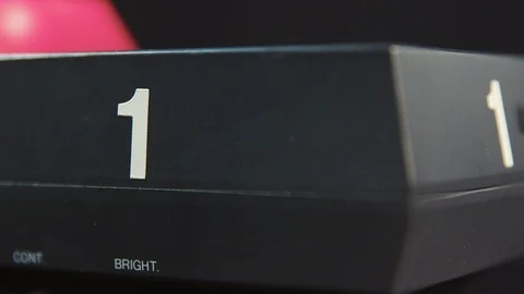 Studio camera number 1 with tally light Stock Footage 89497270