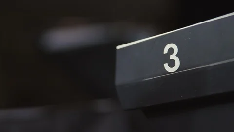 Studio camera number 3 with tally light Stock Footage 89497456