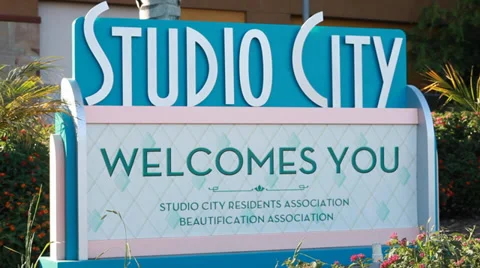 Studio City Sign Video stock 37109297