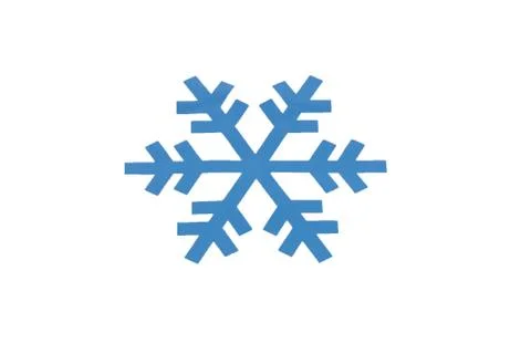 Studio close-up of a bright blue snowflake ornament on white background . Foto stock