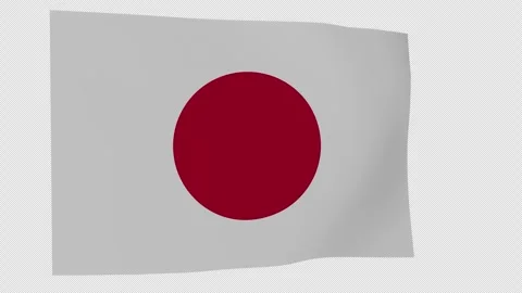 Studio Drifting Japan National Flag Loop Alpha Channel Video stock 342922478