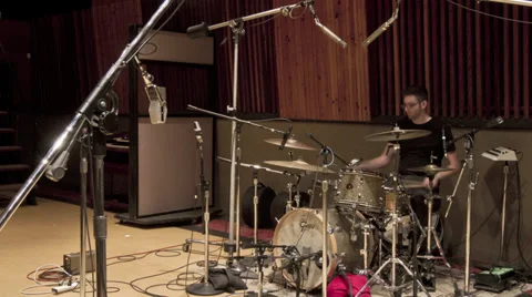 Studio Drummer  02 Timelapse 1920 24 Video stock 35236866