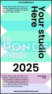 Studio event instagram reels Modello PSD