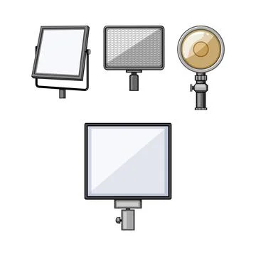 Studio film production lighting panel equipment Stock Illustration