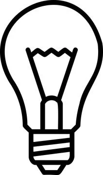 Studio Flash Bulb Incandescent Line Icon Stock Illustration