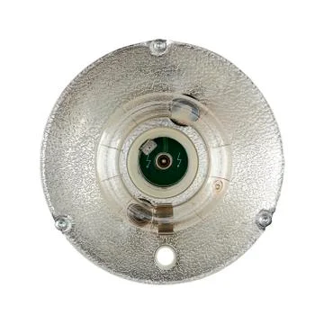 Studio flash bulb isolated on white background Stock Photos