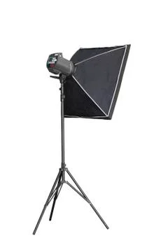 Studio flash isolated on white background Stock Photos