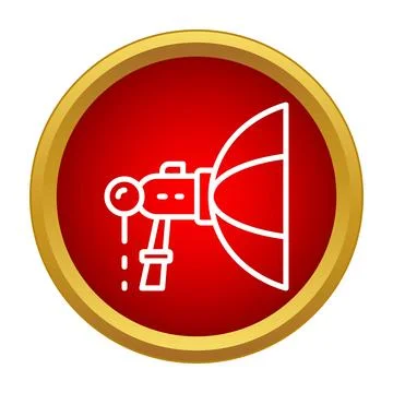 Studio flash light equipment icon design Stock Illustration