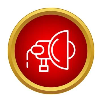 Studio flash light icon for photography equipment Stock Illustration