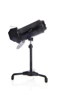 Studio flash light Studio flash light isolated on white background Copyrig... Foto stock