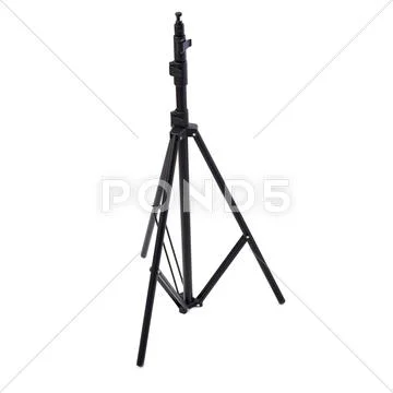 Studio flash stand over isolated white background Stock Photos